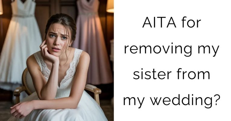 AITA for removing my sister from my wedding?