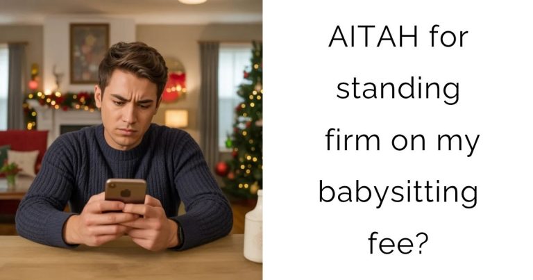 AITAH for standing firm on my babysitting fee?