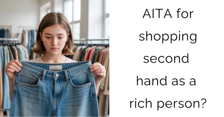 AITA for shopping second hand as a rich person?