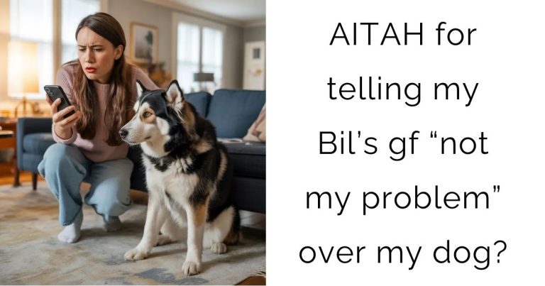 AITAH for telling my Bil’s gf “not my problem” over my dog?