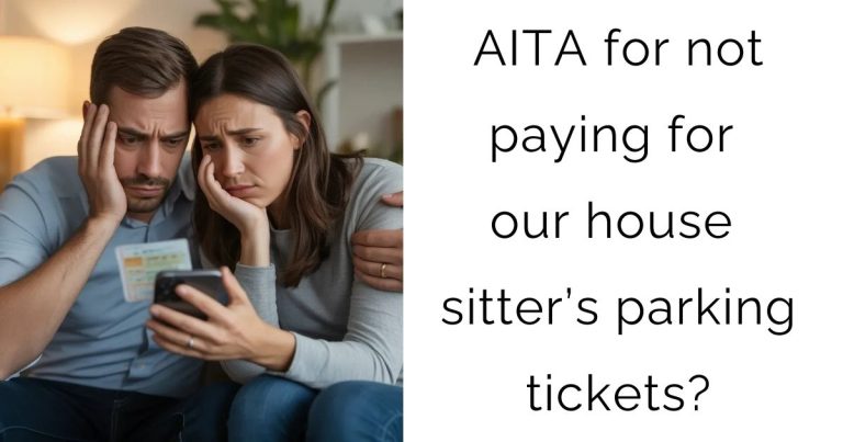 AITA for not paying for our house sitter’s parking tickets?