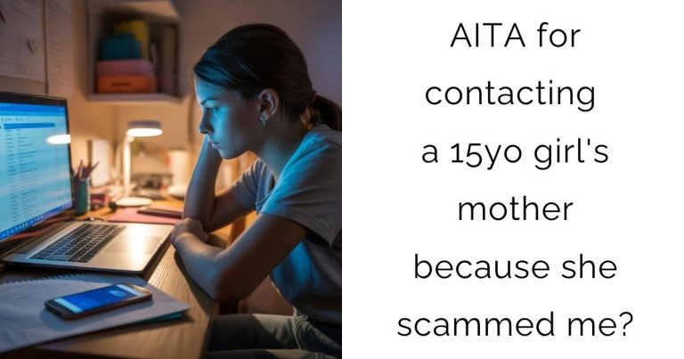 AITA for contacting a 15yo girl’s mother because she scammed me?
