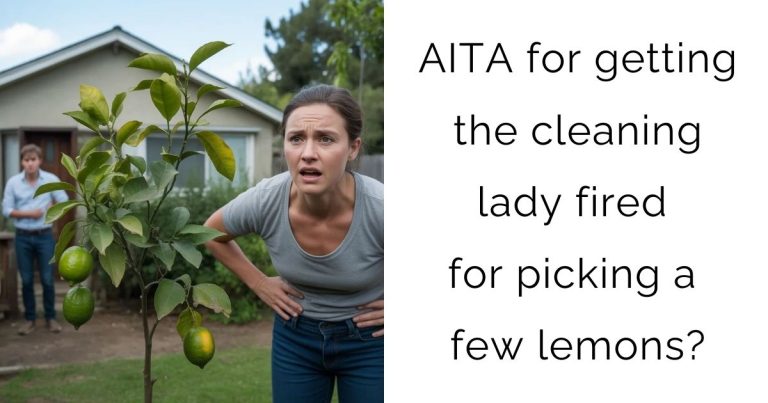 AITA for getting the cleaning lady fired for picking a few lemons?