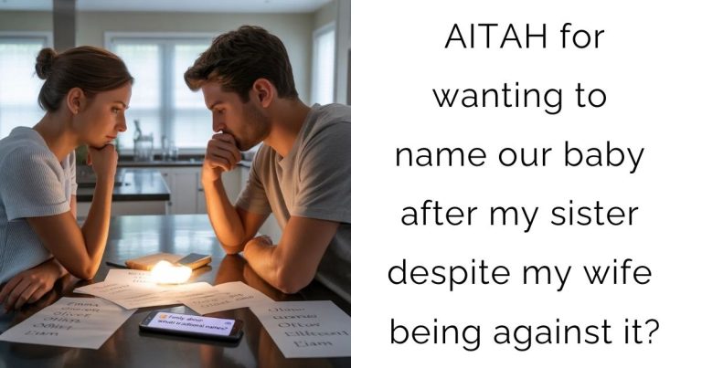AITAH for wanting to name our baby after my sister despite my wife being against it?