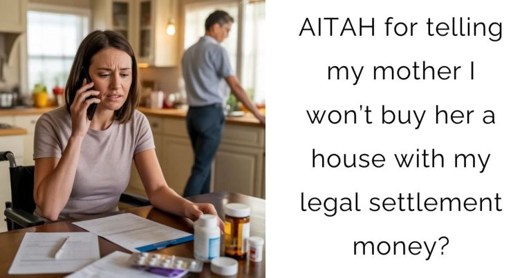 AITAH for telling my mother I won’t buy her a house with my legal settlement money?