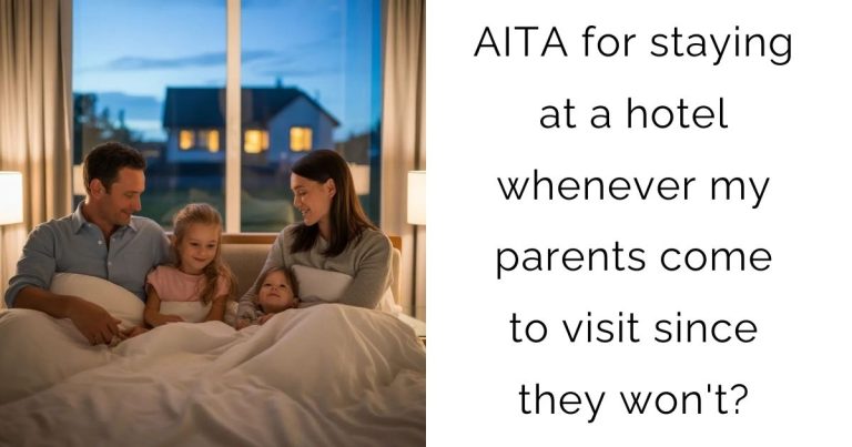 AITA for staying at a hotel whenever my parents come to visit since they won’t?