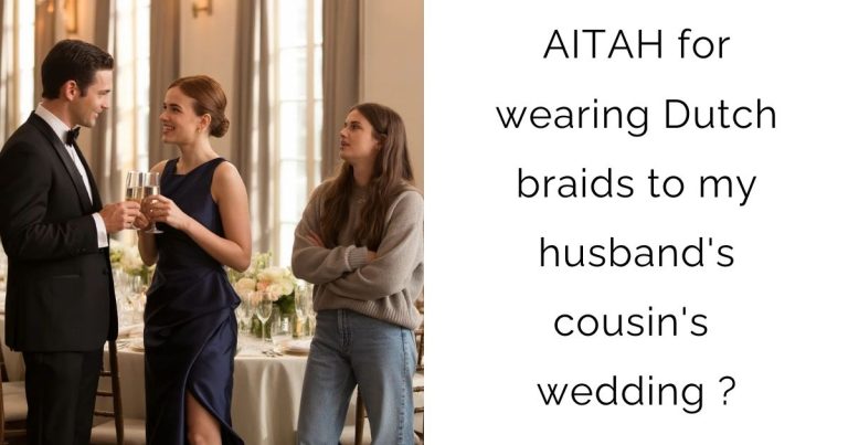 AITAH for wearing Dutch braids to my husband’s cousin’s wedding ?