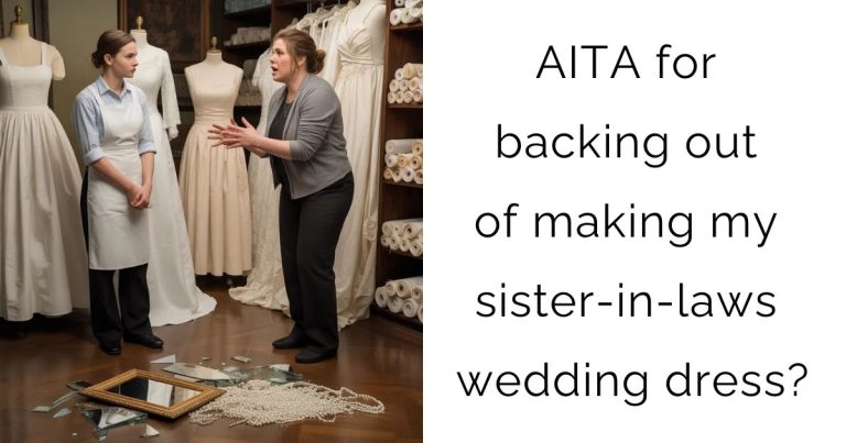 AITA for backing out of making my sister-in-laws wedding dress?
