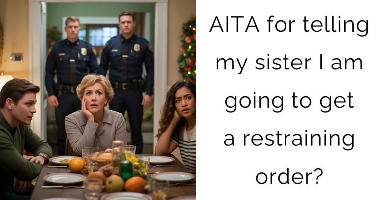 AITA for telling my sister I am going to get a restraining order?