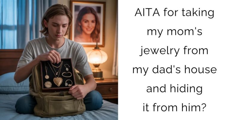 AITA for taking my mom’s jewelry from my dad’s house and hiding it from him?