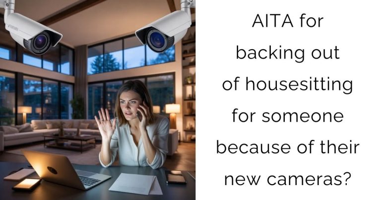 AITA for backing out of housesitting for someone because of their new cameras?
