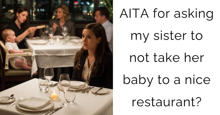 AITA for asking my sister to not take her baby to a nice restaurant?