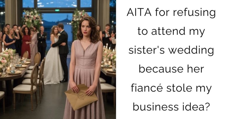 AITA for refusing to attend my sister’s wedding because her fiancé stole my business idea?