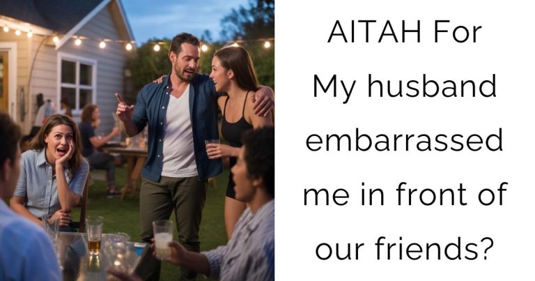 AITAH For My husband embarrassed me in front of our friends?