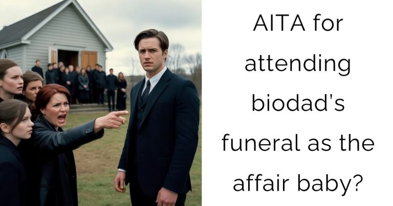 AITA for attending biodad’s funeral as the affair baby?