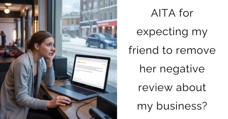 AITA for expecting my friend to remove her negative review about my business?