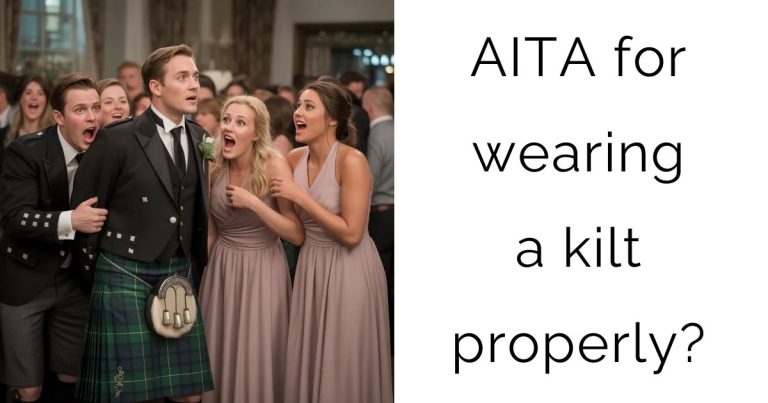 AITA for wearing a kilt properly?