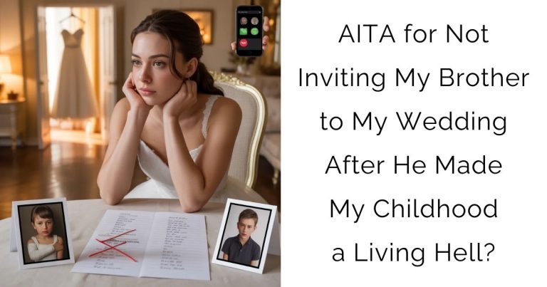 AITA for Not Inviting My Brother to My Wedding After He Made My Childhood a Living Hell?