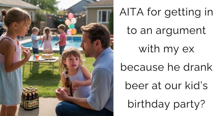 AITA for getting in to an argument with my ex because he drank beer at our kid’s birthday party?
