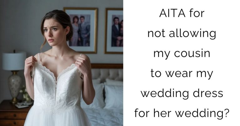 AITA for not allowing my cousin to wear my wedding dress for her wedding?