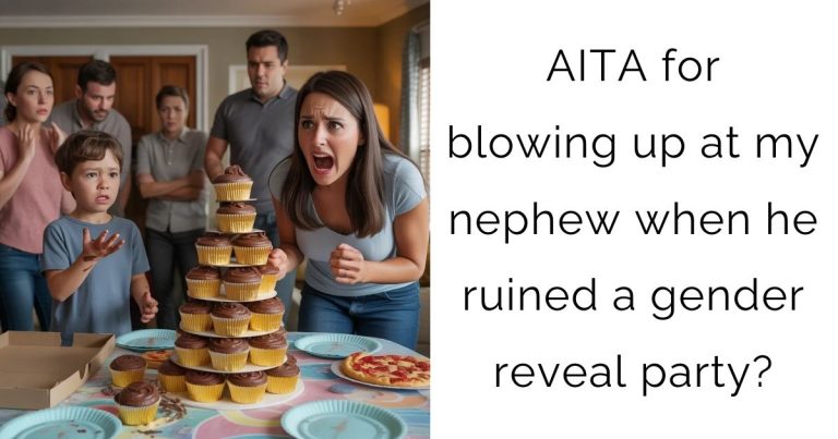 AITA for blowing up at my nephew when he ruined a gender reveal party?