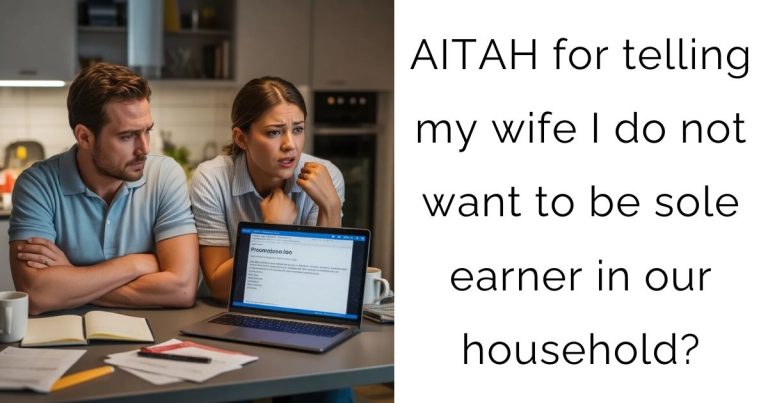 AITAH for telling my wife I do not want to be sole earner in our household?