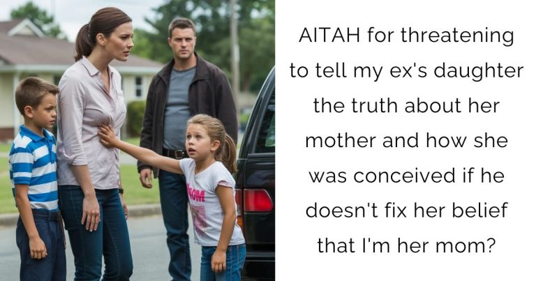 AITAH for threatening to tell my ex’s daughter the truth about her mother and how she was conceived if he doesn’t fix her belief that I’m her mom?