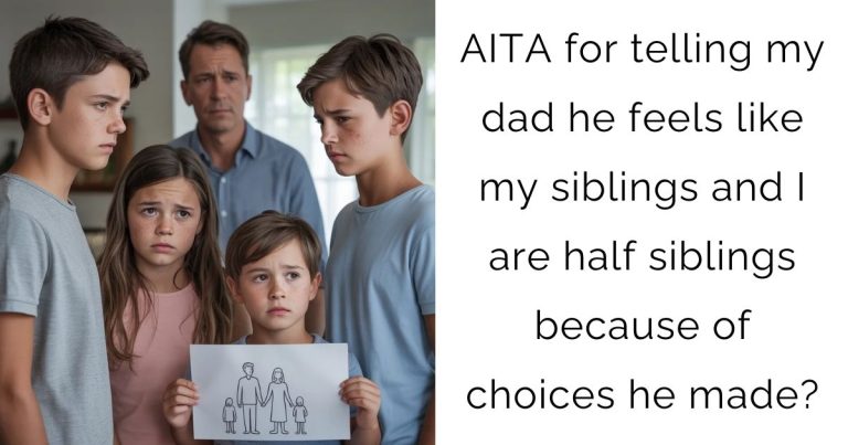 AITA for telling my dad he feels like my siblings and I are half siblings because of choices he made?