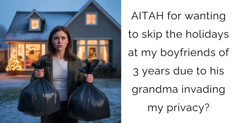 AITAH for wanting to skip the holidays at my boyfriends of 3 years due to his grandma invading my privacy?