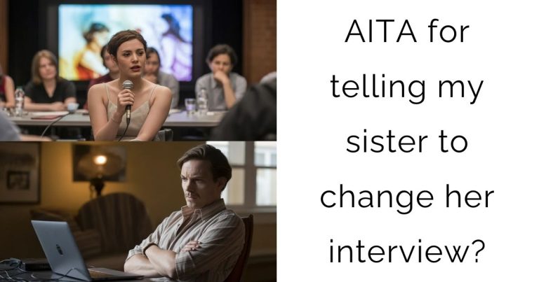 AITA for telling my sister to change her interview?