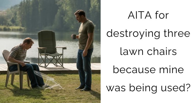 AITA for destroying three lawn chairs because mine was being used?
