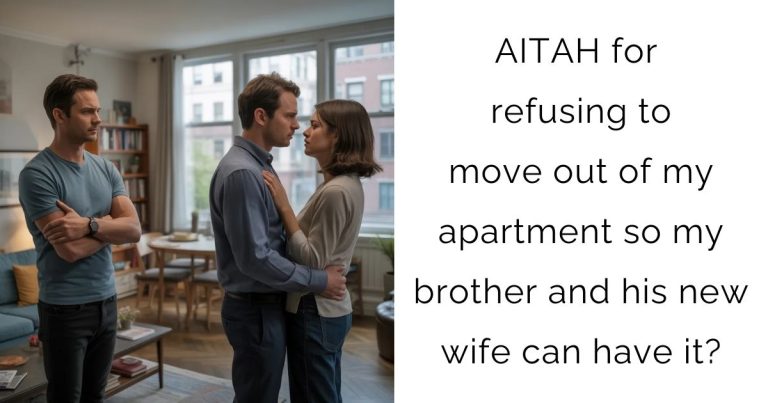 AITAH for refusing to move out of my apartment so my brother and his new wife can have it?