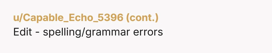 Edit - spelling/grammar errors