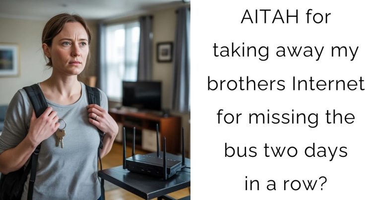 AITAH for taking away my brothers Internet for missing the bus two days in a row?