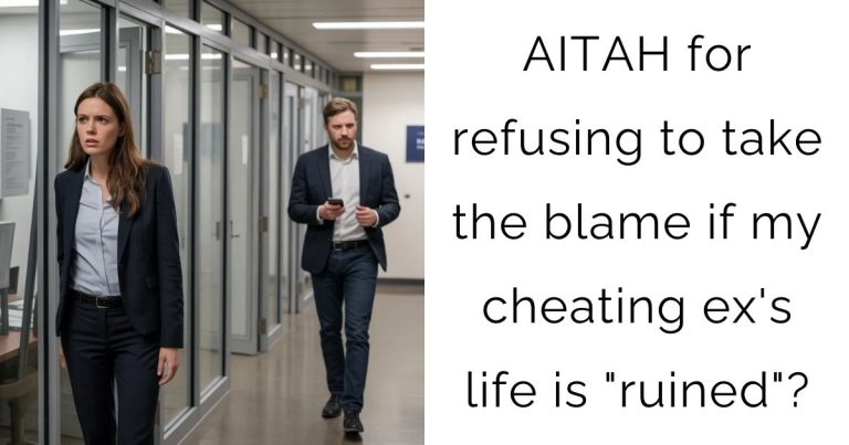 AITAH for refusing to take the blame if my cheating ex’s life is “ruined”?