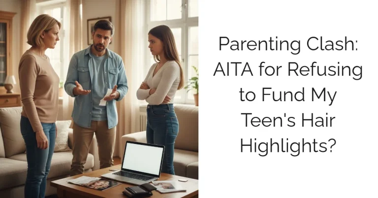 Parenting Clash: AITA for Refusing to Fund My Teen's Hair Highlights?