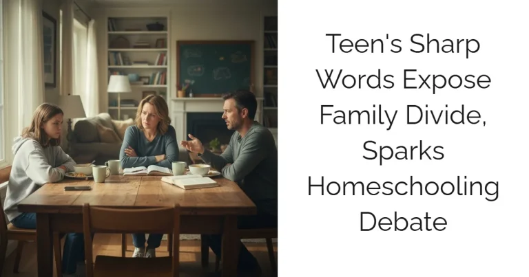 Teen's Sharp Words Expose Family Divide, Sparks Homeschooling Debate