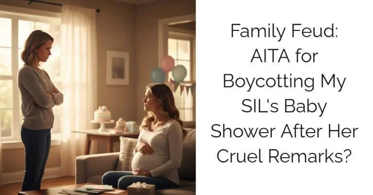 Family Feud: AITA for Boycotting My SIL's Baby Shower After Her Cruel Remarks?
