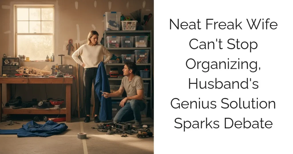 Neat Freak Wife Can't Stop Organizing, Husband's Genius Solution Sparks Debate