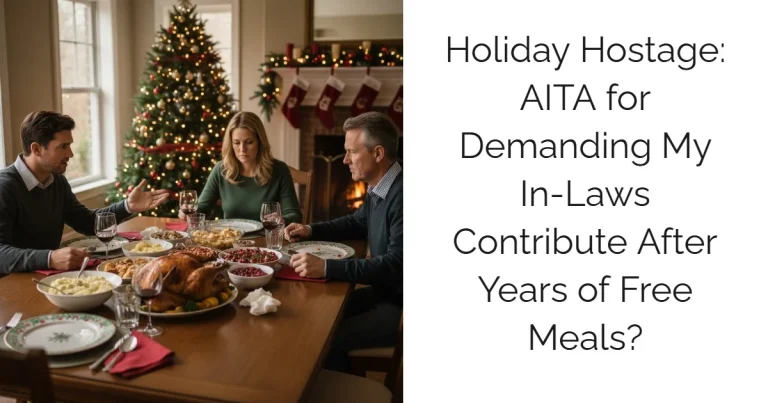 Holiday Hostage: AITA for Demanding My In-Laws Contribute After Years of Free Meals?
