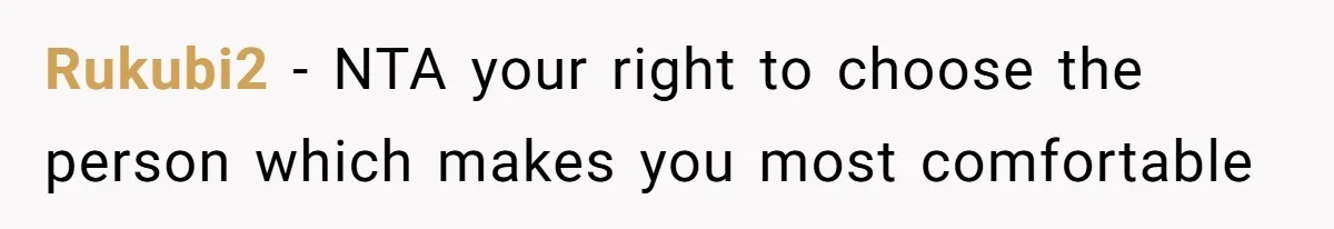 Rukubi2 − NTA your right to choose the person which makes you most comfortable