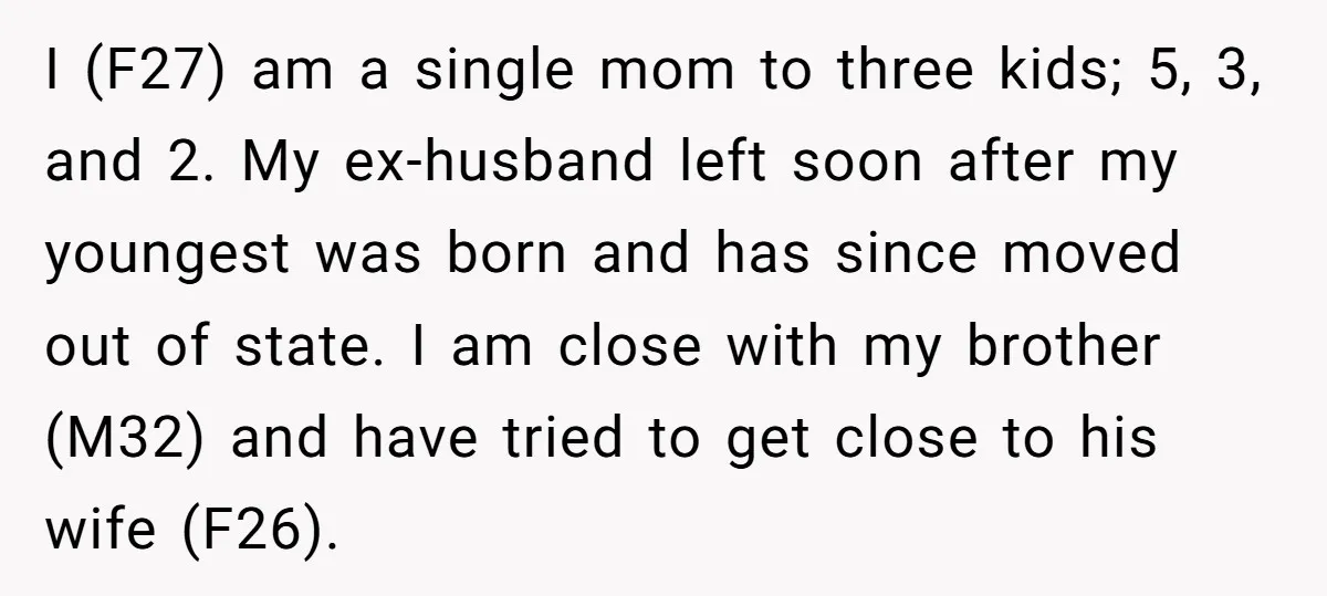 I (F27) am a single mom to three kids; 5, 3, and 2. My ex-husband left soon after my youngest was born and has since moved out of state. I...