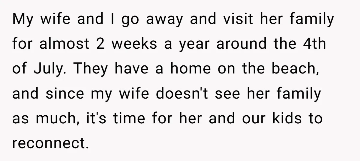 My wife and I go away and visit her family for almost 2 weeks a year around the 4th of July. They have a home on the beach, and since...