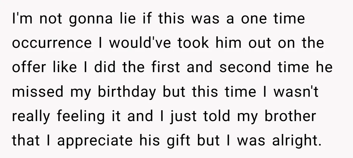 I'm not gonna lie if this was a one time occurrence I would've took him out on the offer like I did the first and second time he missed my...