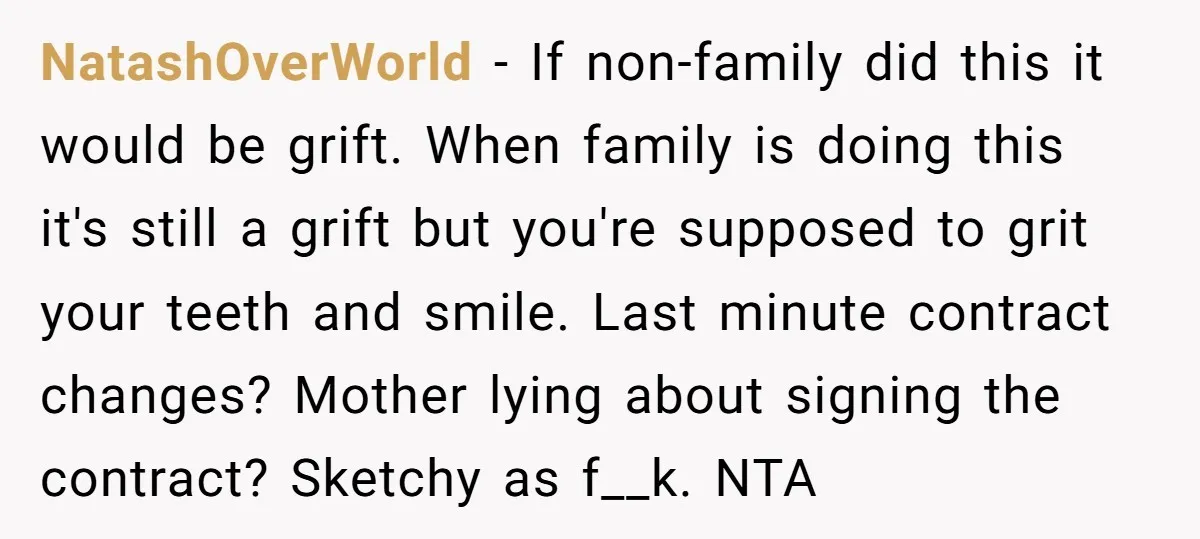 NatashOverWorld − If non-family did this it would be grift. When family is doing this it's still a grift but you're supposed to grit your teeth and smile. Last minute...