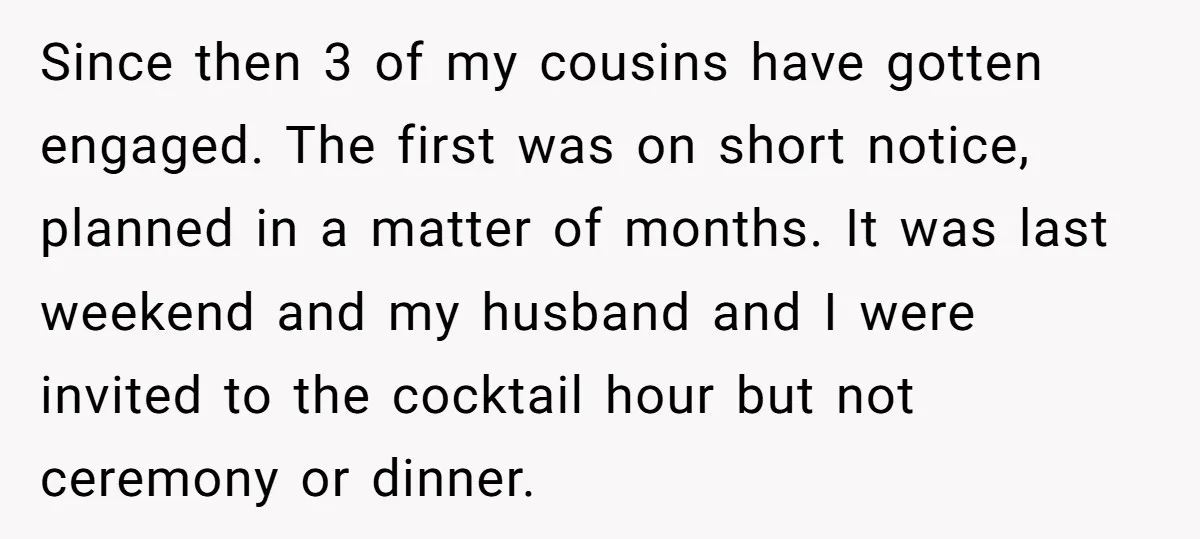 Since then 3 of my cousins have gotten engaged. The first was on short notice, planned in a matter of months. It was last weekend and my husband and I...