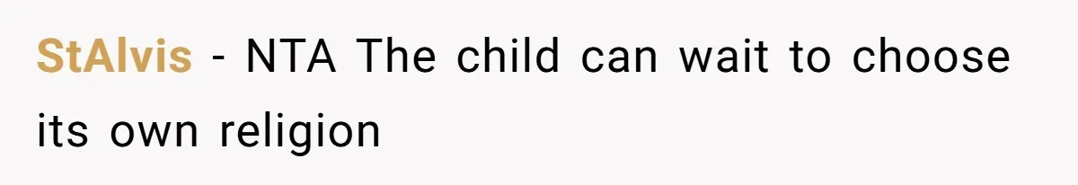 StAlvis - NTA The child can wait to choose its own religion