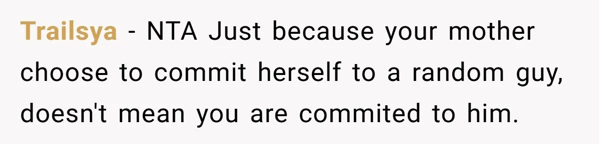 Trailsya − NTA Just because your mother choose to commit herself to a random guy, doesn't mean you are commited to him.