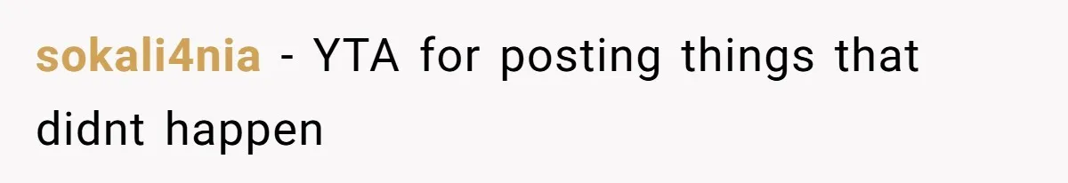 sokali4nia − YTA for posting things that didnt happen