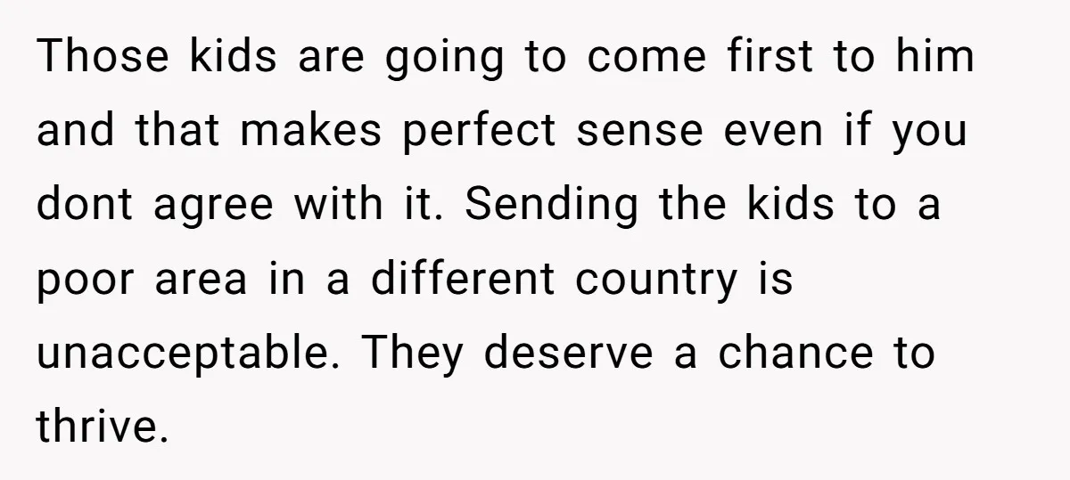 Those kids are going to come first to him and that makes perfect sense even if you dont agree with it. Sending the kids to a poor area in a...